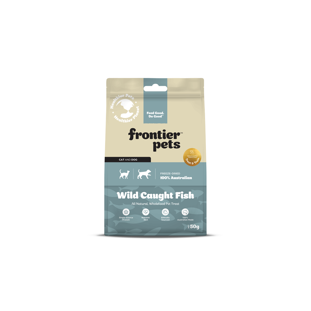 Frontier Pets Wild-Caught Whole Bait Fish Freeze-Dried Raw Treats 50g