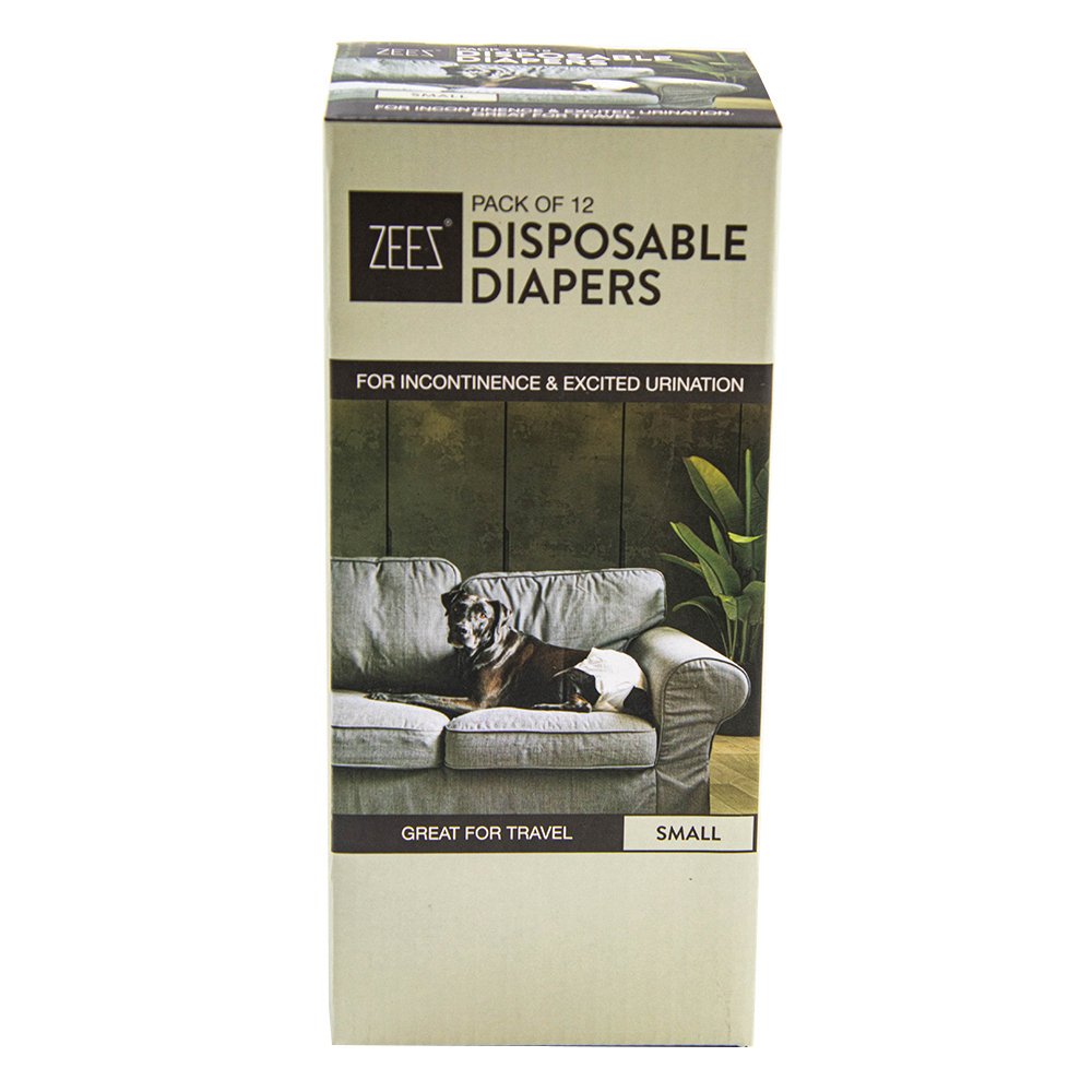 ZEEZ DISPOSABLE DOG DIAPERS S - 12pk