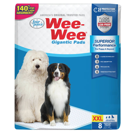 Four Paws Wee-Wee Gigantic Puppy Pads 8 Pack