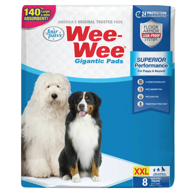 Four Paws Wee-Wee Gigantic Puppy Pads 8 Pack