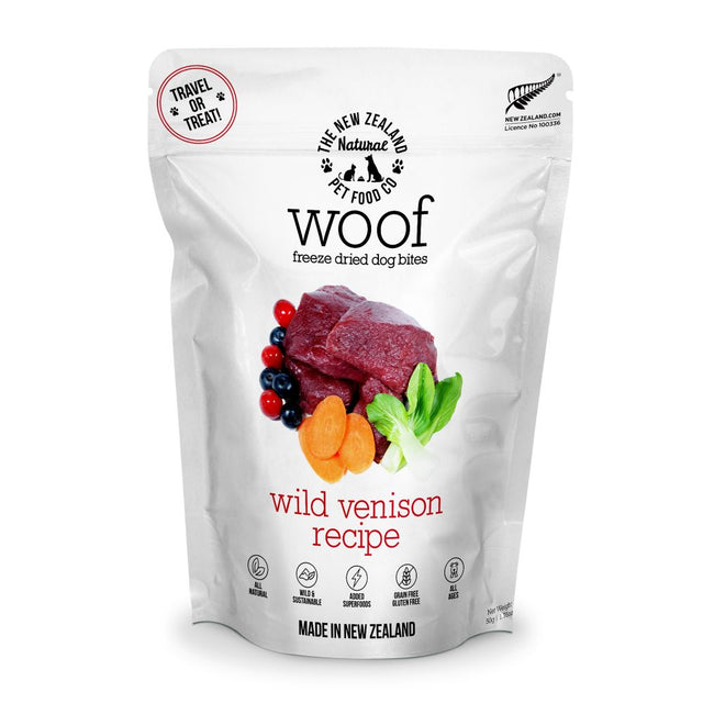 Woof Freeze Dried Dog Treat Wild Venison 50G