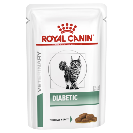 Royal Canin Veterinary Diet Feline Diabetic Pouch Wet Cat Food 12 Pack