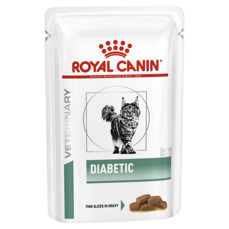 Royal Canin Veterinary Diet Feline Diabetic Pouch Wet Cat Food 12 Pack