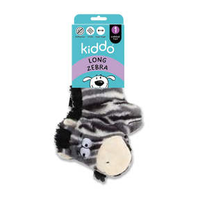 Kazoo Kiddo Long Zebra Dog Toy