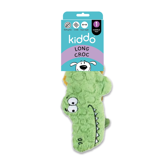 Kazoo Kiddo Long Croc Dog Toy