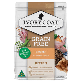 Ivory Coat Grain Free Kitten Chicken Dry Food 2kg