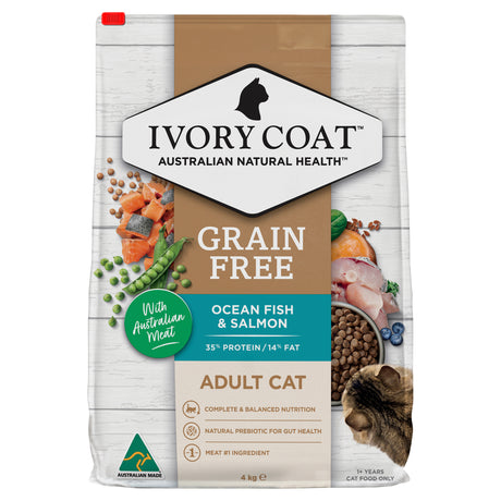Ivory Coat Grain Free Adult Cat Ocean Fish & Salmon Dry Food 4kg