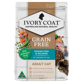 Ivory Coat Grain Free Adult Cat Ocean Fish & Salmon Dry Food 2kg