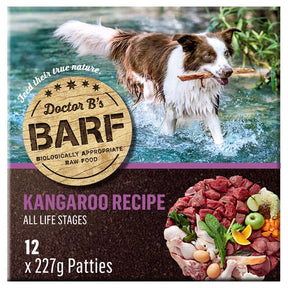 Dr B's BARF Kangaroo Recipe frozen dog food 12 x 227g patties