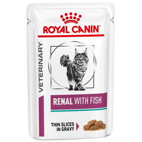 Royal Canin Veterinary Diet Feline Renal with Fish Pouch Wet Cat Food