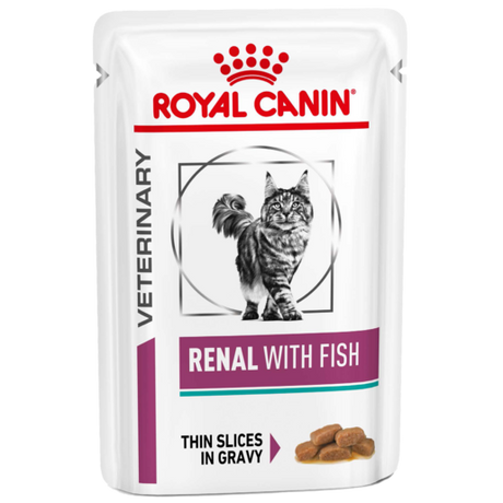 Royal Canin Veterinary Diet Feline Renal with Fish Pouch Wet Cat Food