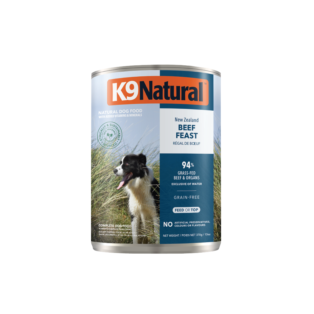 K9 Natural Beef Feast Canned Dog Food 370g