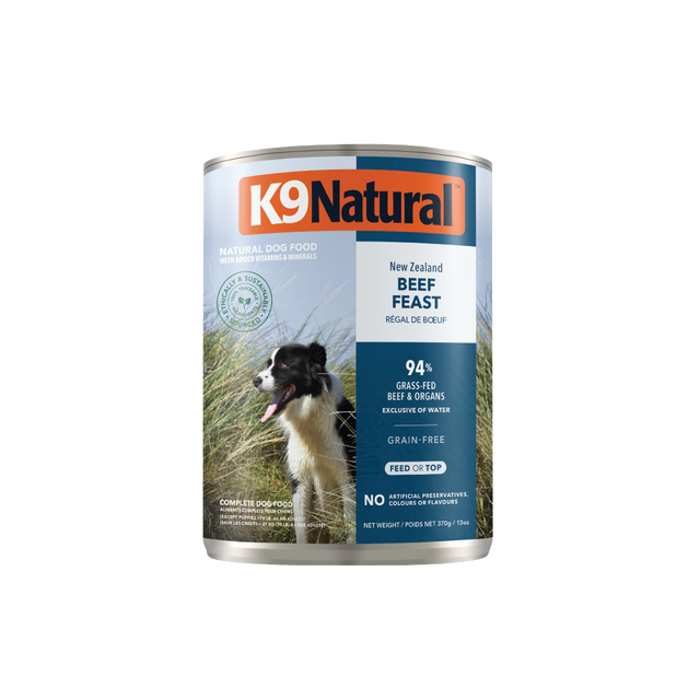 K9 Natural Beef Feast Canned Dog Food 370g
