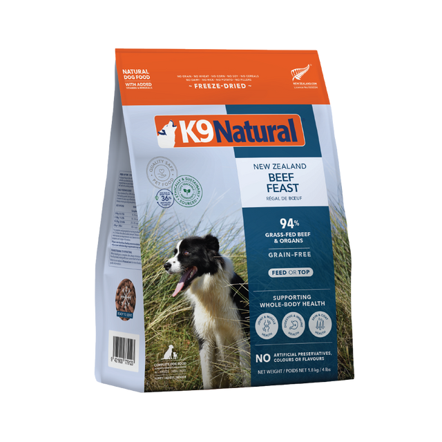 K9 Natural Beef Feast Freeze Dried Dog Food 1.8kg
