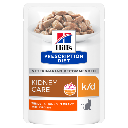 Hill's Prescription Diet k/d Kidney Care with Chicken Cat Food Pouches 12x85g