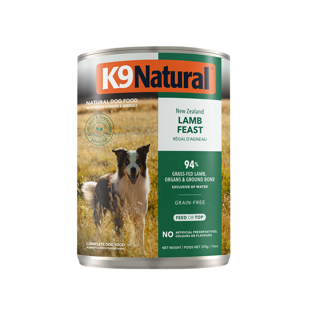 K9 Natural Lamb Feast Canned Dog Food 370g