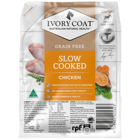 Ivory Coat Grain Free Slow Cooked Chicken Frozen Dog Food 250g
