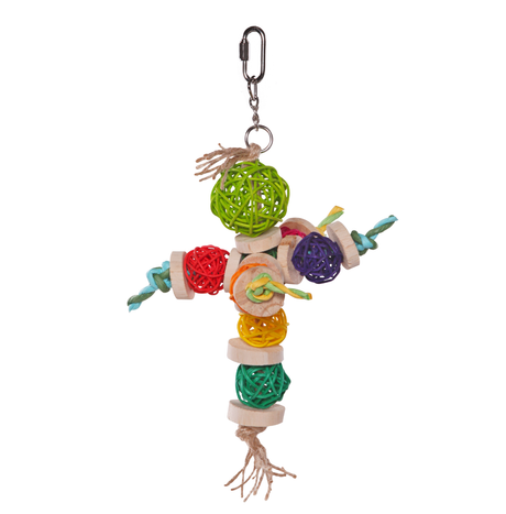 Kazoo Colourful Wicker Balls with Decoration Small