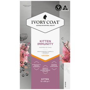 Ivory Coat Raw Health Kitten Immunity Wet Cat Food 85g