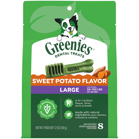 Greenies Sweet Potato Large Dog Dental Treats 340g