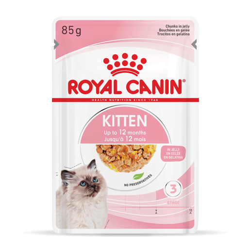ROYAL CANIN® Kitten Jelly Wet Cat Food Pouches 12 x 85g