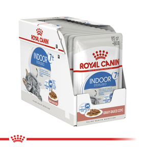 ROYAL CANIN® Indoor Adult 7+ in Gravy Wet Cat Food Pouches 12 x 85g
