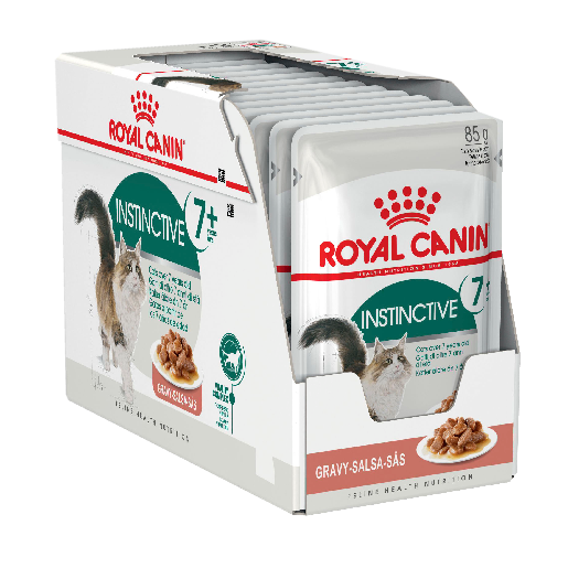 ROYAL CANIN® Instinctive 7+ Adult in Gravy Wet Cat Food Pouches 12 x 85g