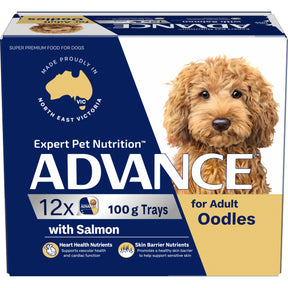 ADVANCE Adult Oodles Salmon Wet Dog Food 12 x 100g Trays