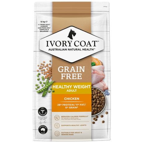 Ivory Coat Grain Free Healthy Weight Chicken Adult Dog Dry Food 13kg