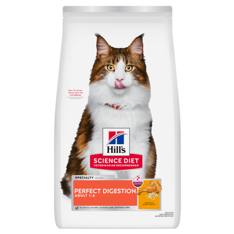 Hill's Science Diet Perfect Digestion Adult Chicken & Barley Recipe Dry Cat Food 1.58kg