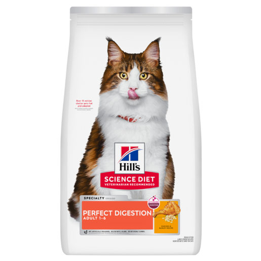 Hill's Science Diet Perfect Digestion Adult Chicken & Barley Recipe Dry Cat Food 1.58kg
