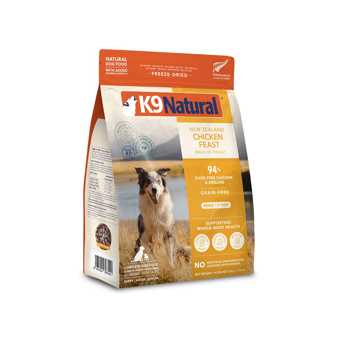 K9 Natural Chicken Feast Freeze Dried Dog Food 500g