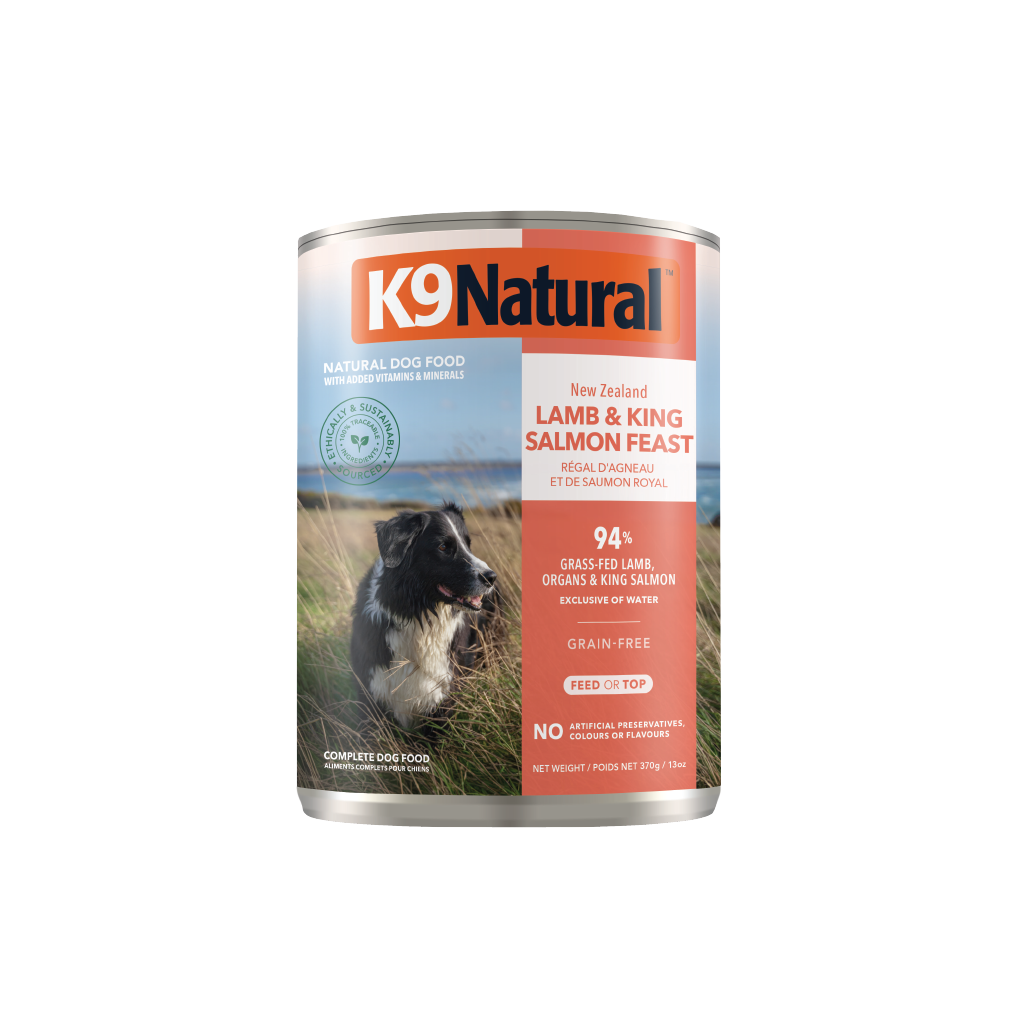 K9 Natural Lamb & King Salmon Feast Canned Dog Food 370g