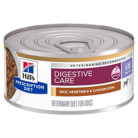 Hill's Prescription Diet i/d Low Fat Digestive Care Chicken & Vegetable Stew Canned Dog Food 24x156g
