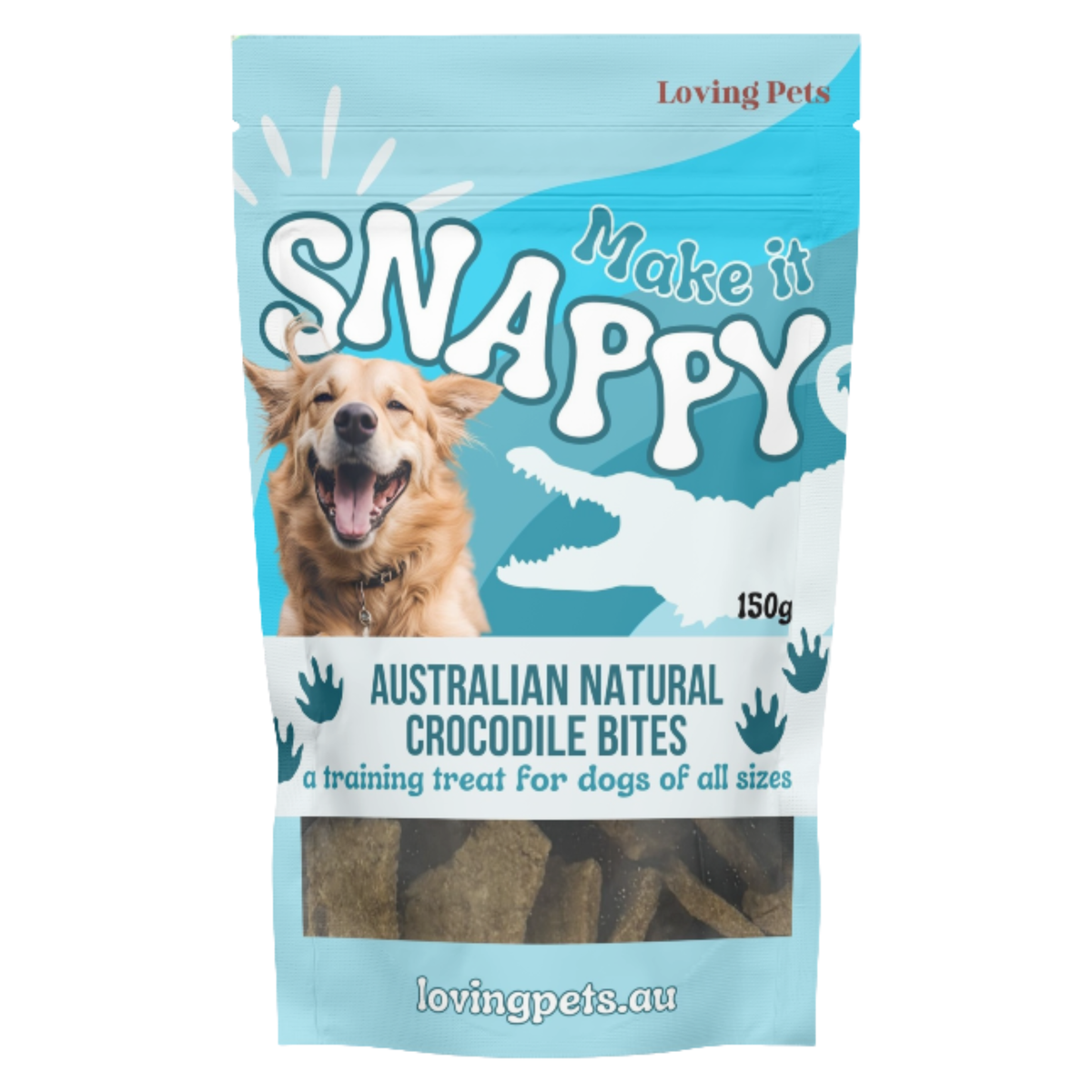Loving Pets Make It Snappy Crocodile Bites Dog Treats 150g