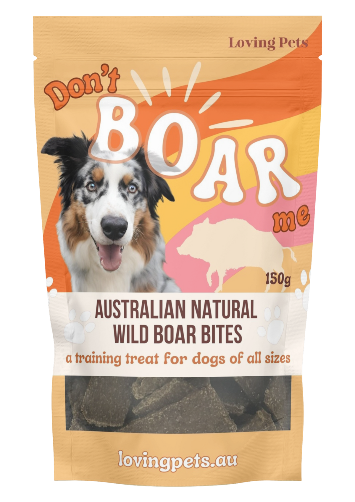 Loving Pets Don't Boar Me Wild Boar Bites Dog Treats 150g