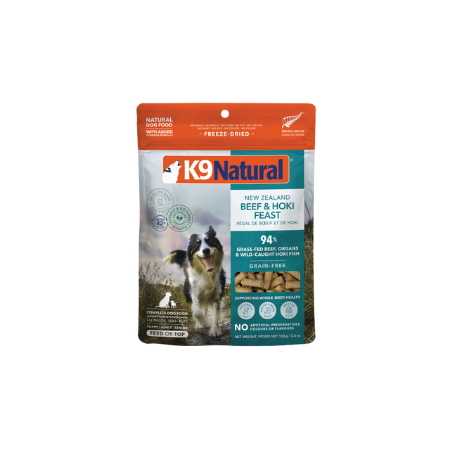 K9 Natural Beef & Hoki Feast Freeze Dried Dog Food 100g