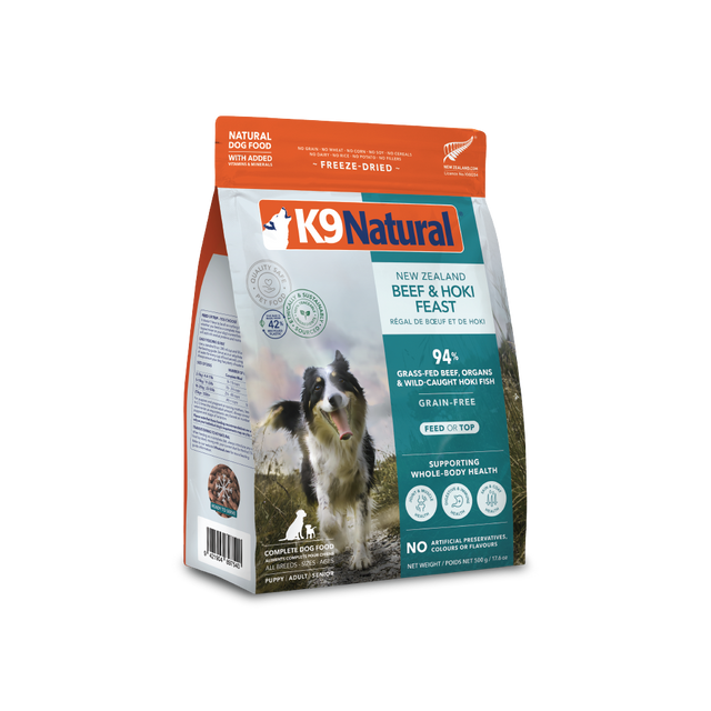 K9 Natural Beef & Hoki Feast Freeze Dried Dog Food 500g