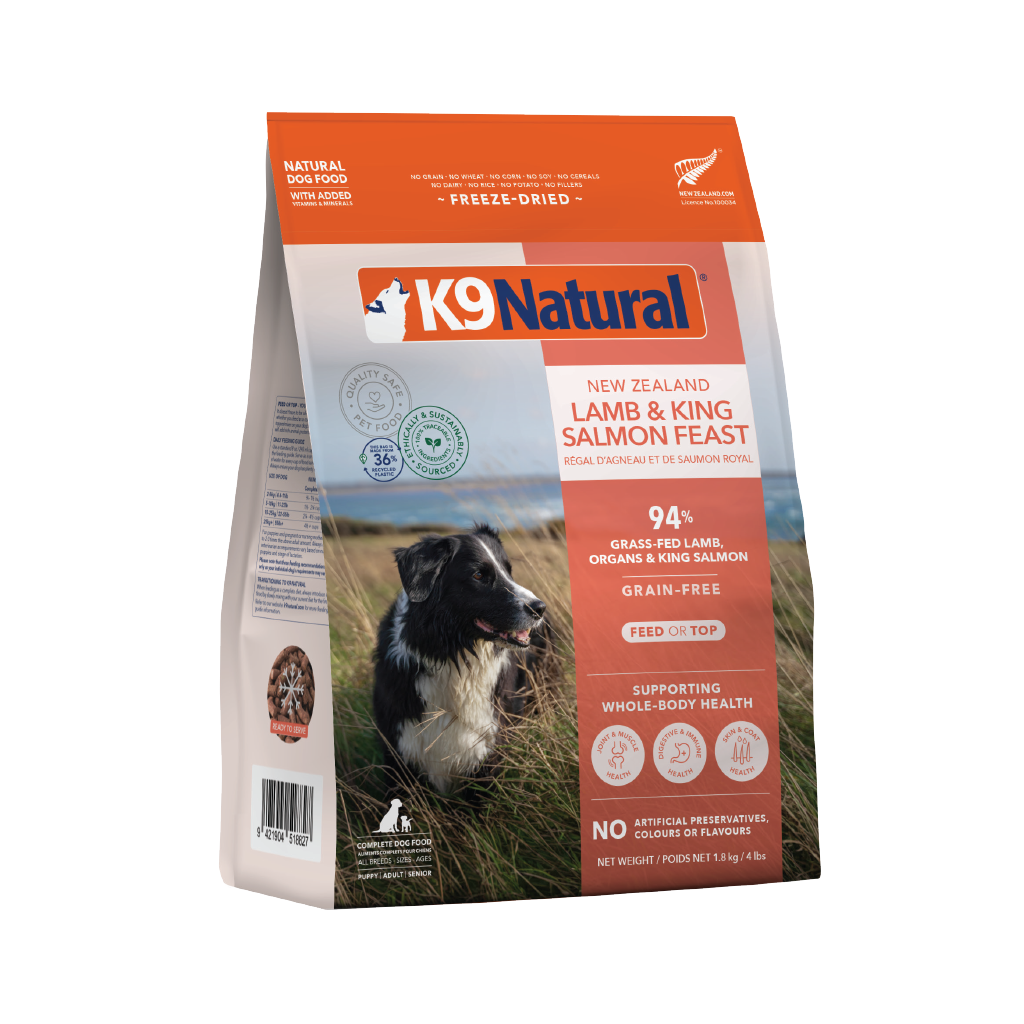 K9 Natural Lamb & King Salmon Feast Freeze Dried Dog Food 1.8kg