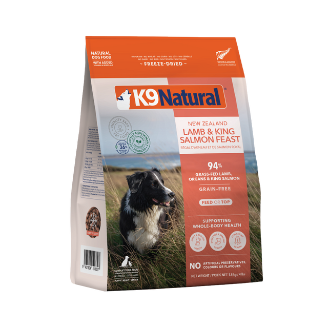 K9 Natural Lamb & King Salmon Feast Freeze Dried Dog Food 1.8kg