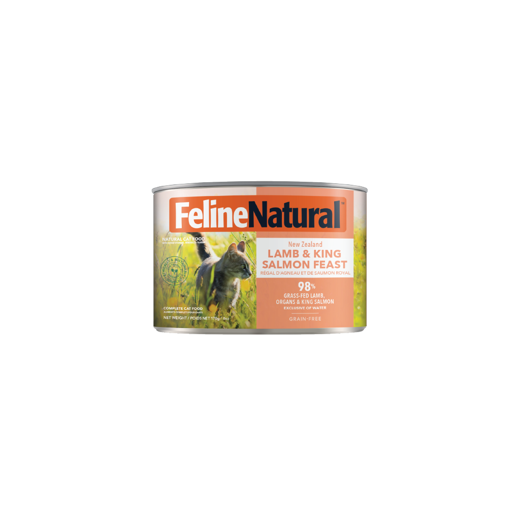 Feline Natural Lamb & King Salmon Feast Canned Cat Food 170g