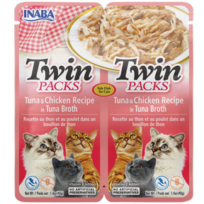Inaba Twin Packs Tuna & Chicken Cat Food 40g