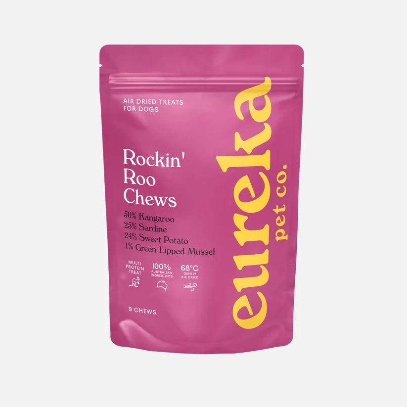 Eureka Rockin Roo Chews dog treats