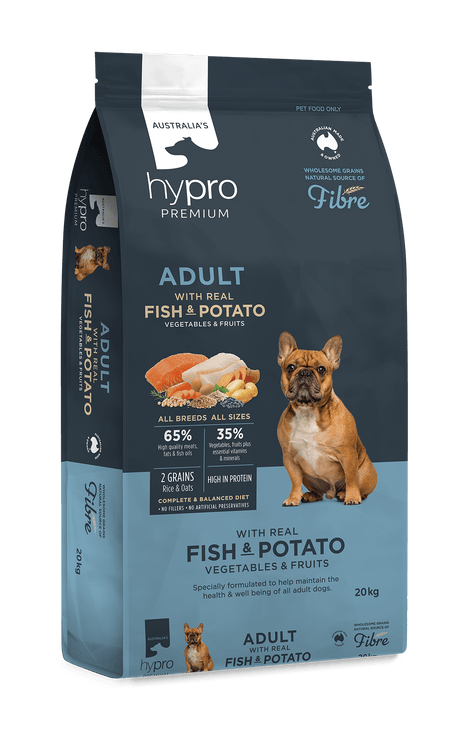 Hypro Premium Adult Fish & Potato Dry Dog Food 20kg