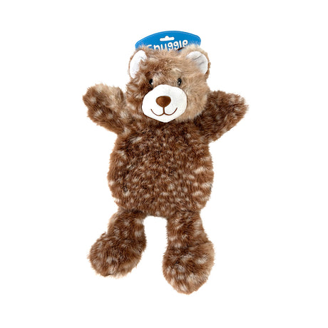 Flatties Brown Spotty Bear Dog Toy