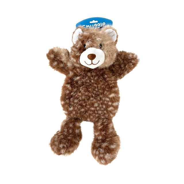 Flatties Brown Spotty Bear Dog Toy