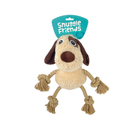 Snuggle Friends Desmond Dog with Rope Dog Toy