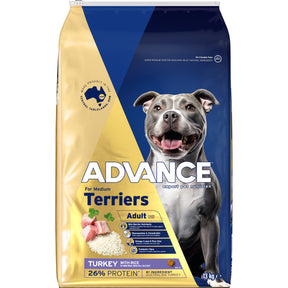 ADVANCE Adult Medium Terriers Turkey with Rice Dry Dog Food 13kg