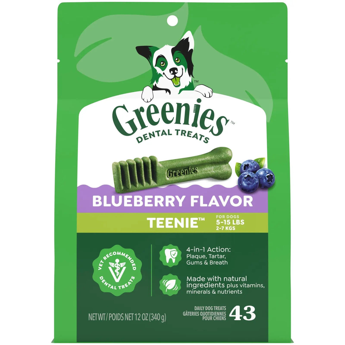 Greenies Blueberry Teenie Dog Dental Treats 340g