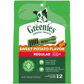 Greenies Sweet Potato Regular Dog Dental Treats 340g